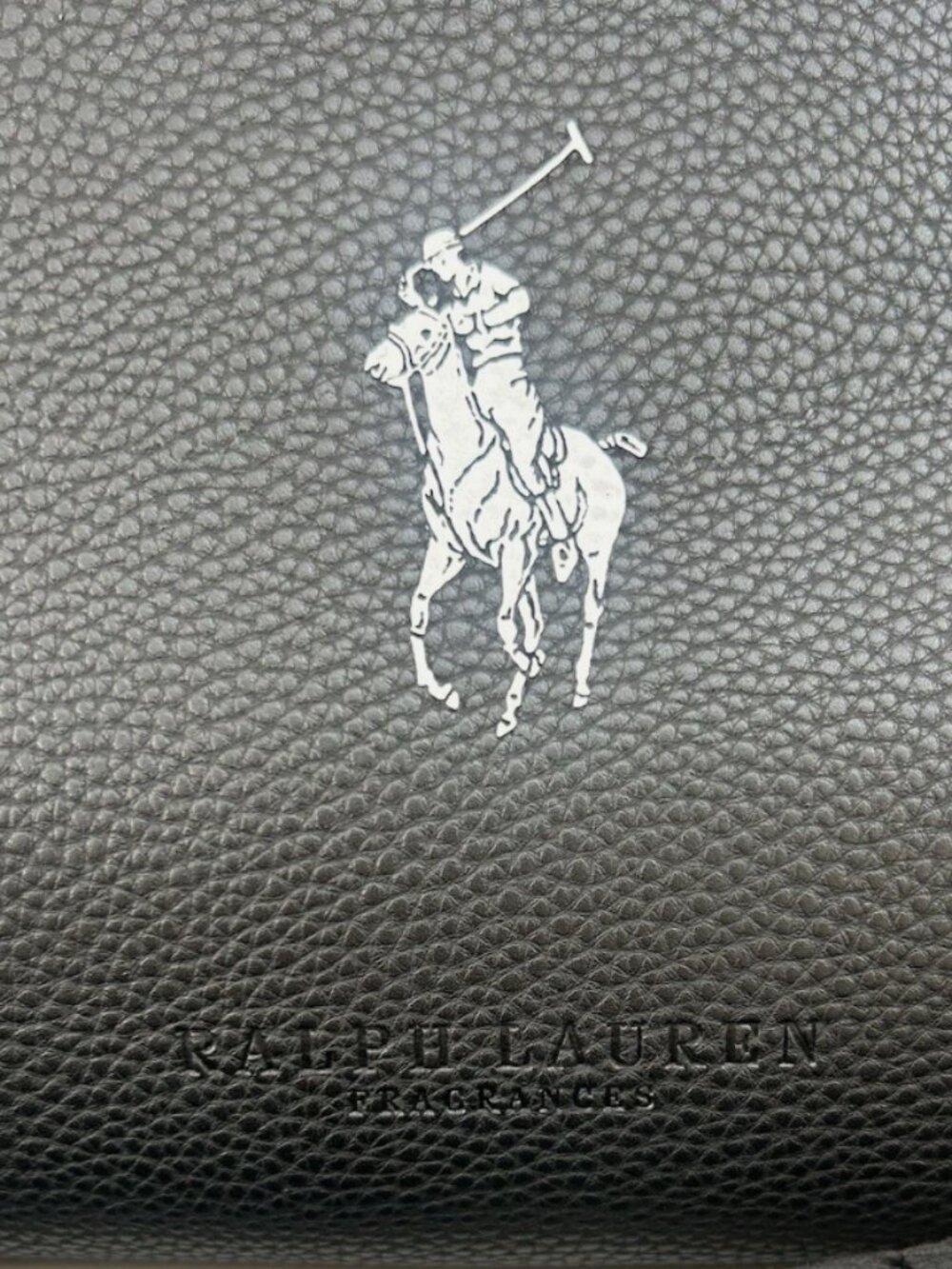 Ralph Lauren Fragrances Duffle Black Faux Leather Travel Shoulder Gym Bag New - Picture 5 of 13